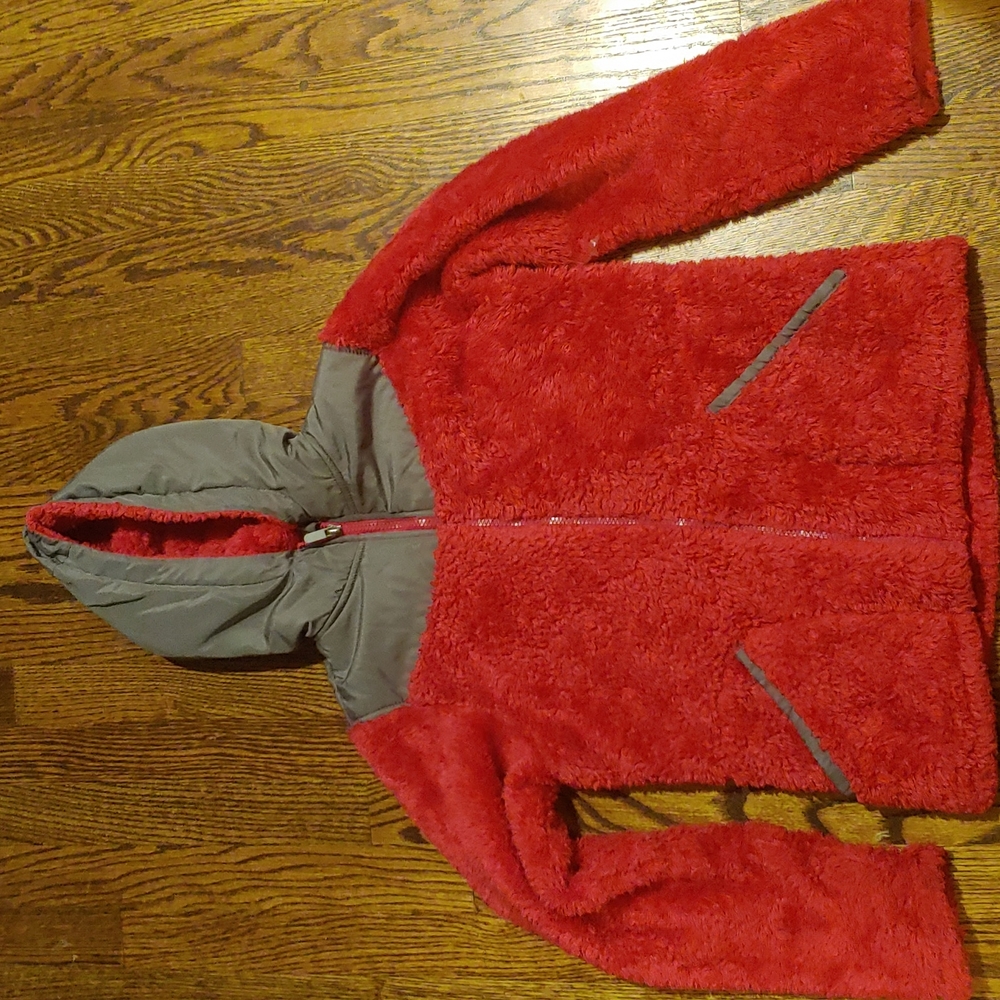 Lands End fuzzy kids jacket